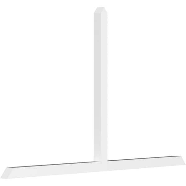 Ekena Millwork Portland Architectural Grade PVC Gable Bracket, 108"W x 67 1/2"H x 4"D x 4"F, 15/12 Pitch GBP108X68X0404POR00 - main